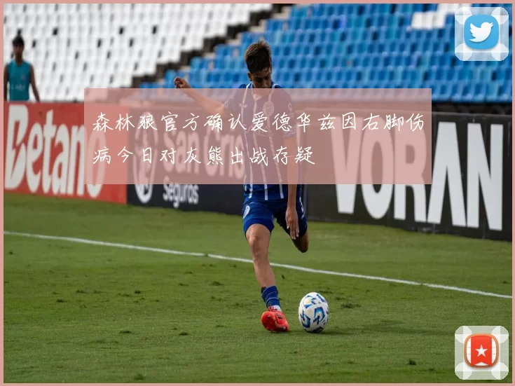 森林狼官方确认爱德华兹因右脚伤病今日对灰熊出战存疑